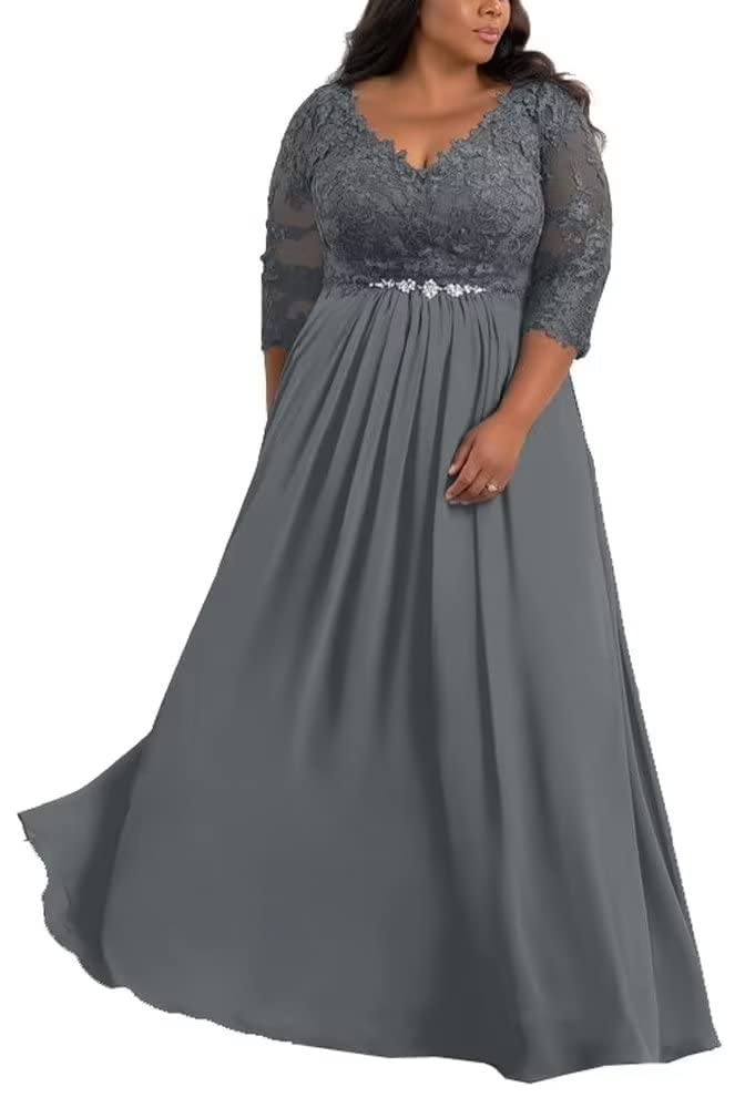 Elegant Plus Size Mother of the Bride Dresses - Lace Applique Formal Gowns for Wedding Guests & Special Occasions | Perfect for Weddings, Proms, and Evening Galas