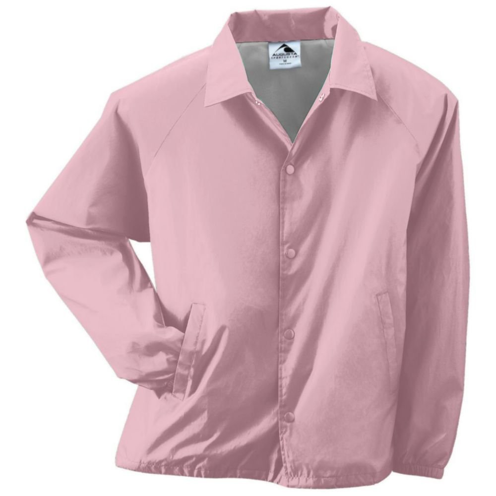 Augusta Activewear Nylon Coach's Jacket - Light Pink XXL | Lightweight Lined Windbreaker for Running, Golf & Outdoor Sports