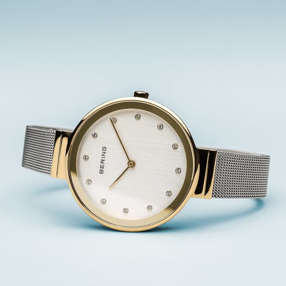 BERING 12034 010 Classic Women's Watch - Elegant Stainless Steel Analog Watch with Mineral Crystal, Water Resistant - Perfect for Office, Business Meetings & Formal Occasions