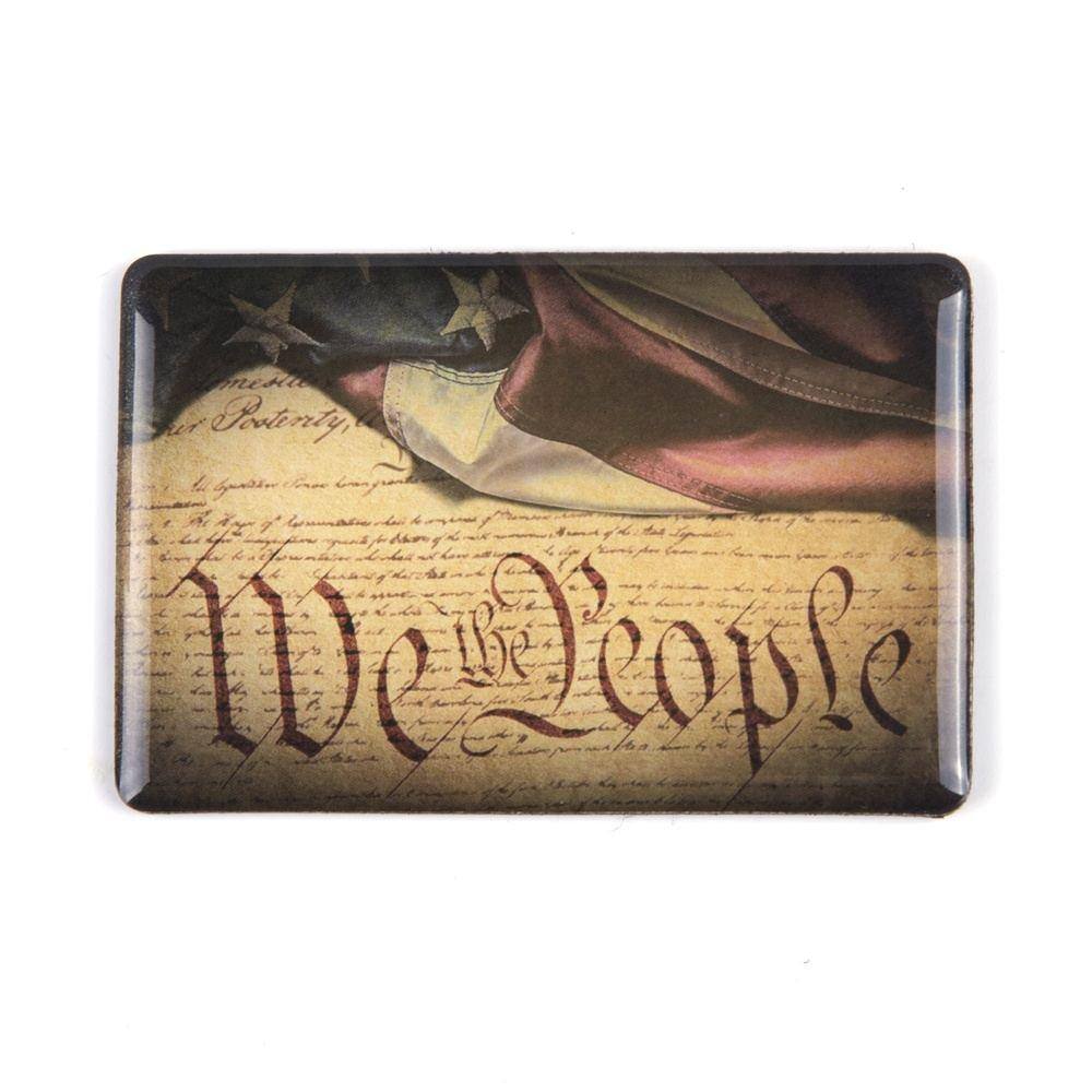 We The People Patriotic Magnet - American Flag & Constitution Decor for Home, Office, Fridge - Perfect for 4th of July, Veterans Day & Political Events