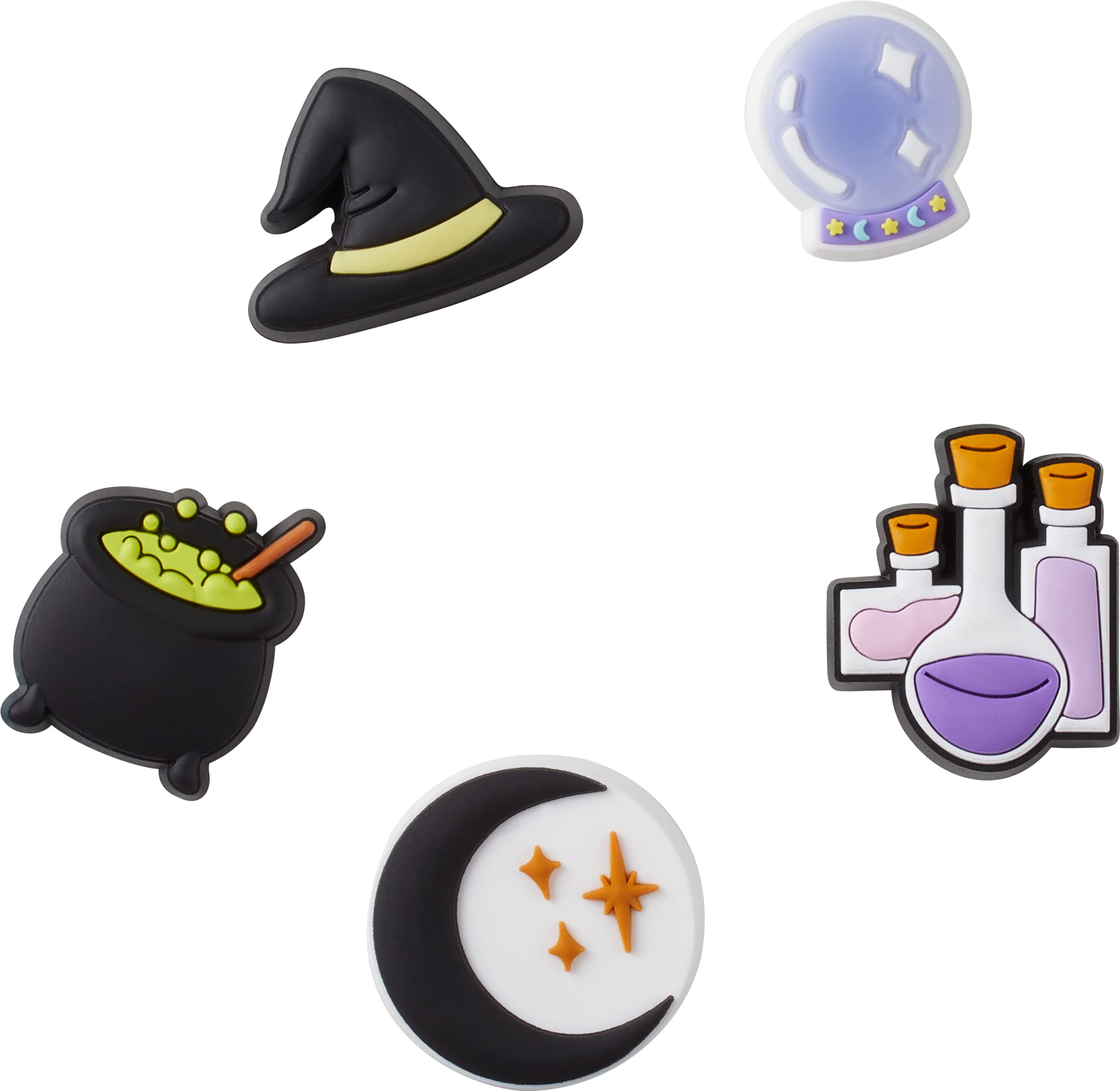 Crocs Jibbitz 5-Pack Halloween Shoe Charms for Crocs Shoes - Spooky Decorations for Halloween Costumes & Party Outfits