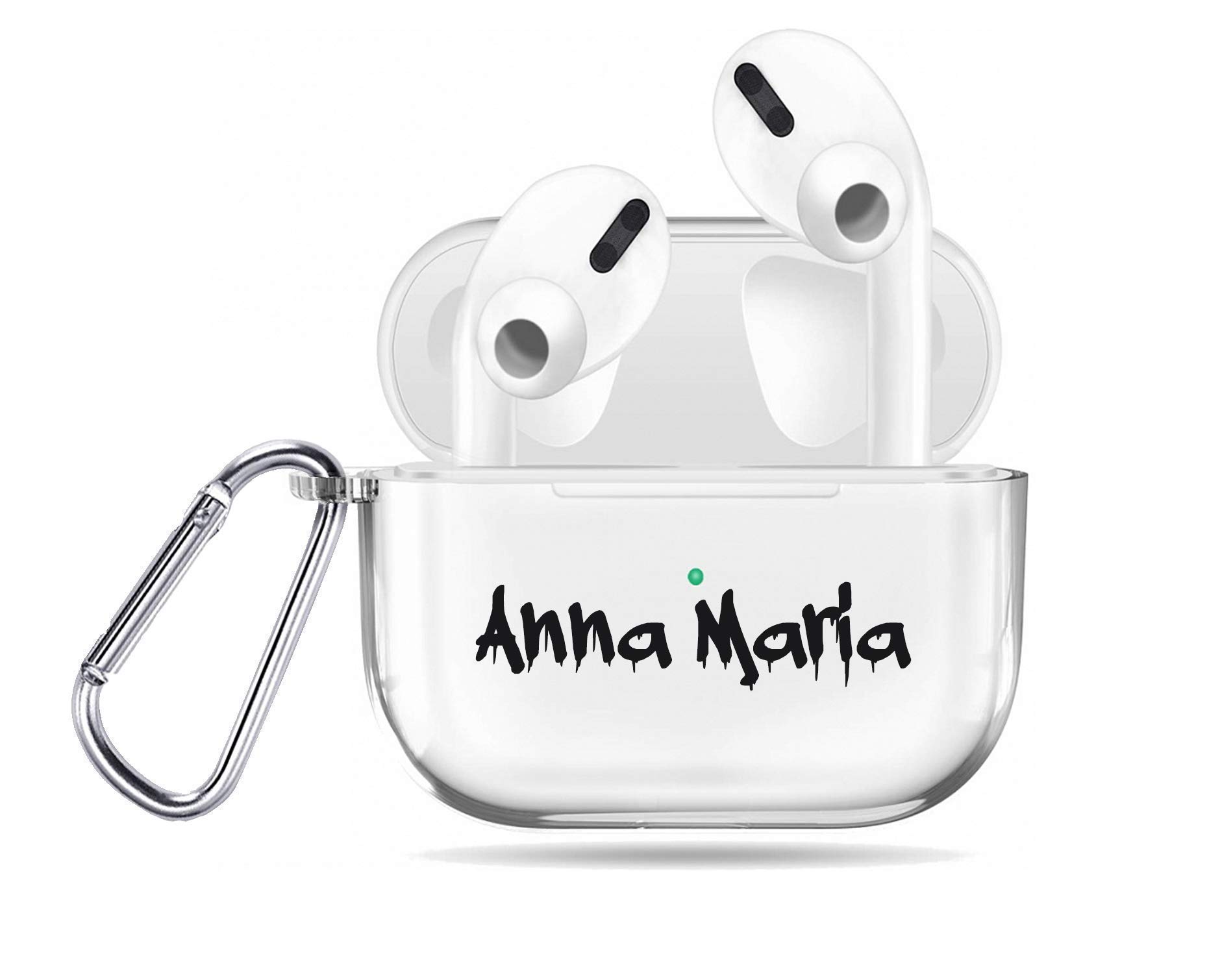 Custom Name Graffiti AirPods 2 Pro Case with Keychain - Clear Protective Cover Compatible with AirPods 1/2/3 (AP76) - Perfect for Street Style, Gifts & Personalization