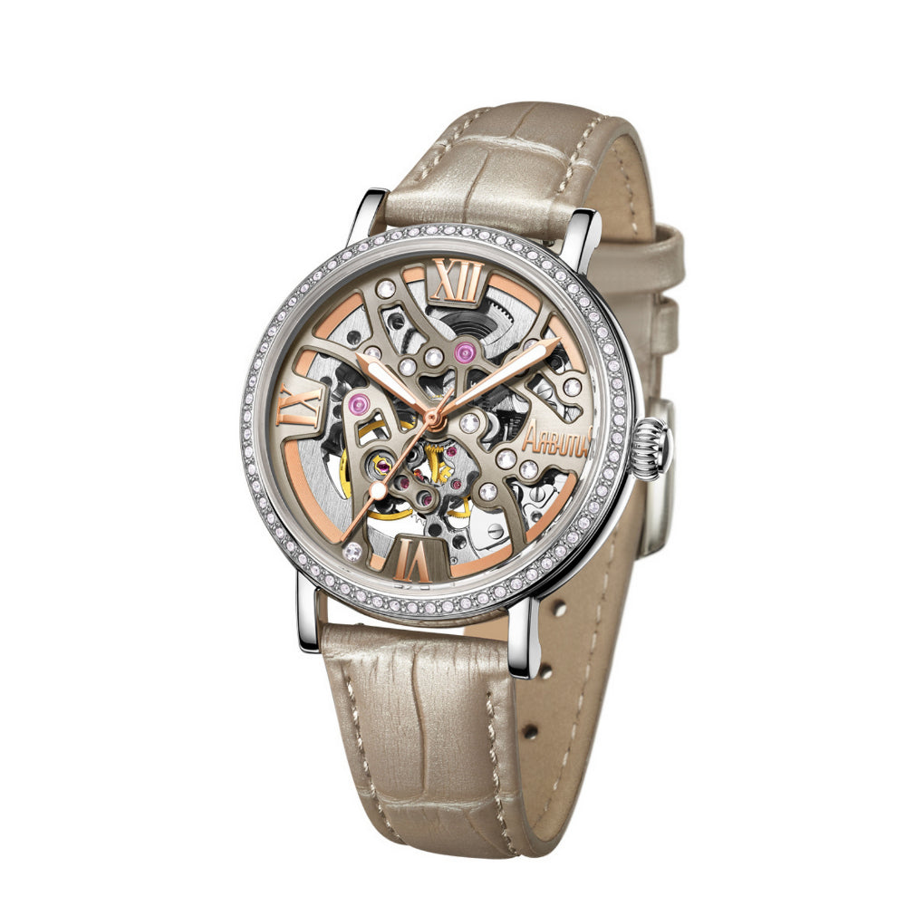 ARBUTUS AR1906SFW Women's Fashion Watch - Elegant Stainless Steel Band, Water Resistant, Perfect for Work, Party & Daily Wear