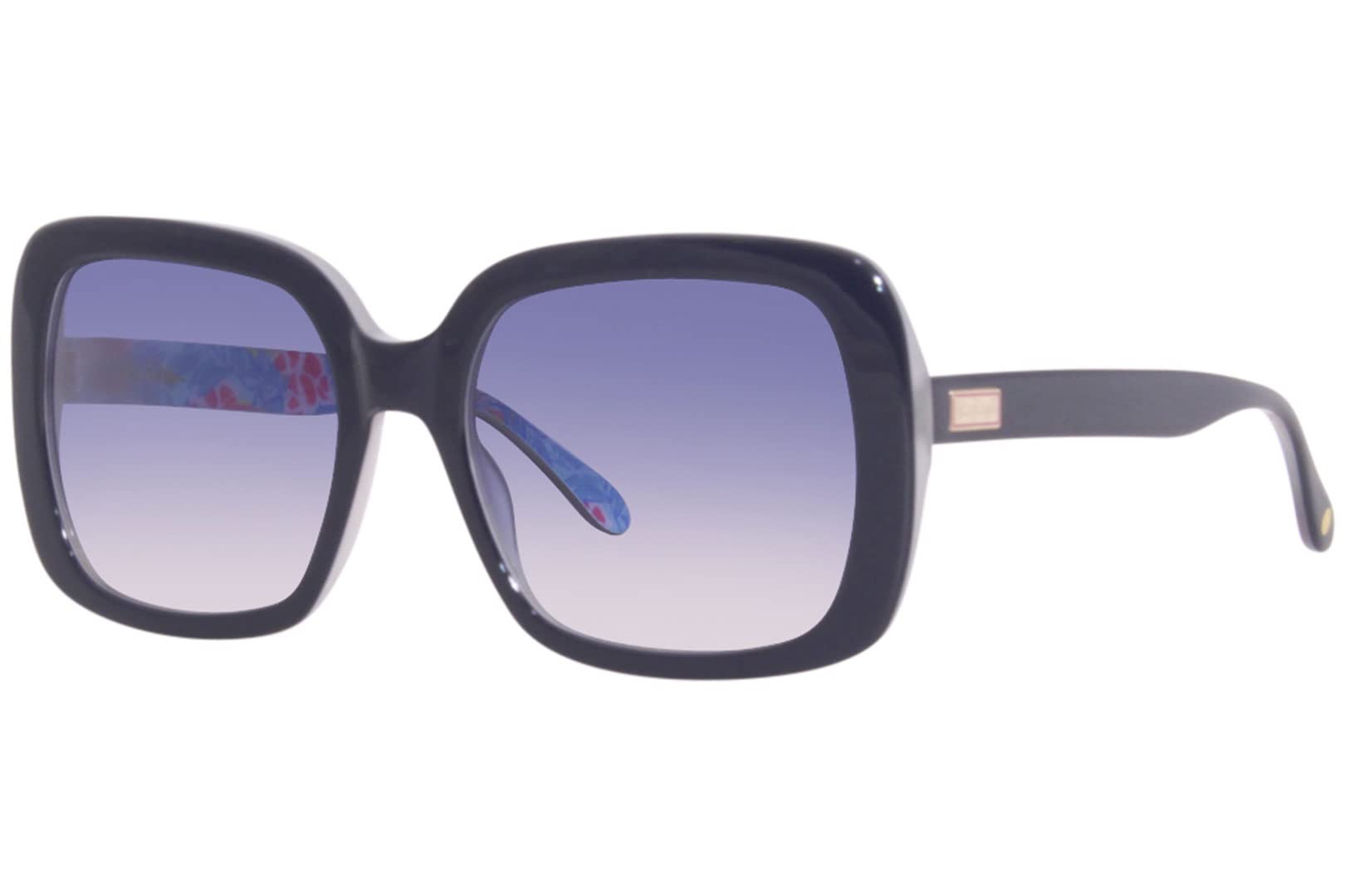 Lilly Pulitzer Sicily Navy Polarized Sunglasses for Women - UV Protection, Fashionable & Lightweight - Perfect for Beach, Driving & Outdoor Activities