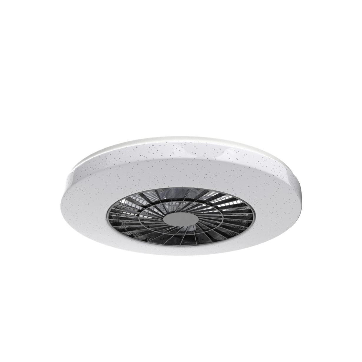 DLLT 40W Modern LED Remote Ceiling Fan with Light Kit - 23 Inch Flush Mount Dimmable Ceiling Fan with 7 Invisible Blades, 3 Speed Settings & Timer, Color Changing Lighting for Bedroom, Living Room, Office