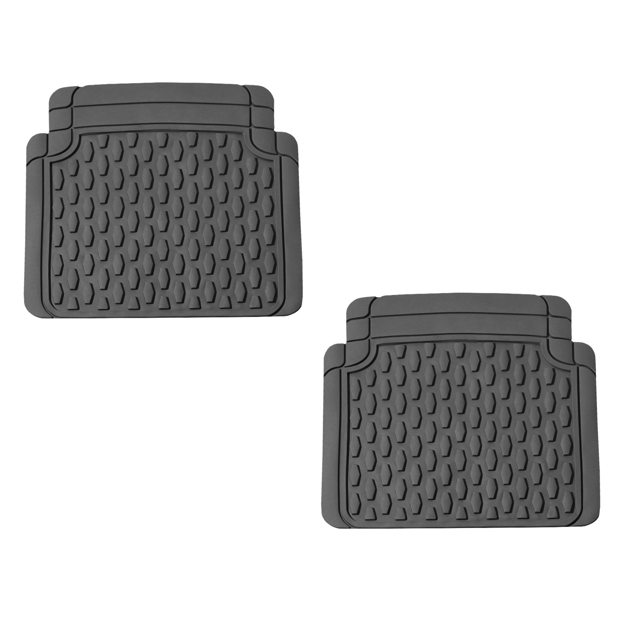 TLH 4-Piece All-Weather Car Floor Mats - Durable Vinyl, Trimmable Design, Gray Color - Perfect for SUVs, Trucks & Sedans - Waterproof & Easy to Clean