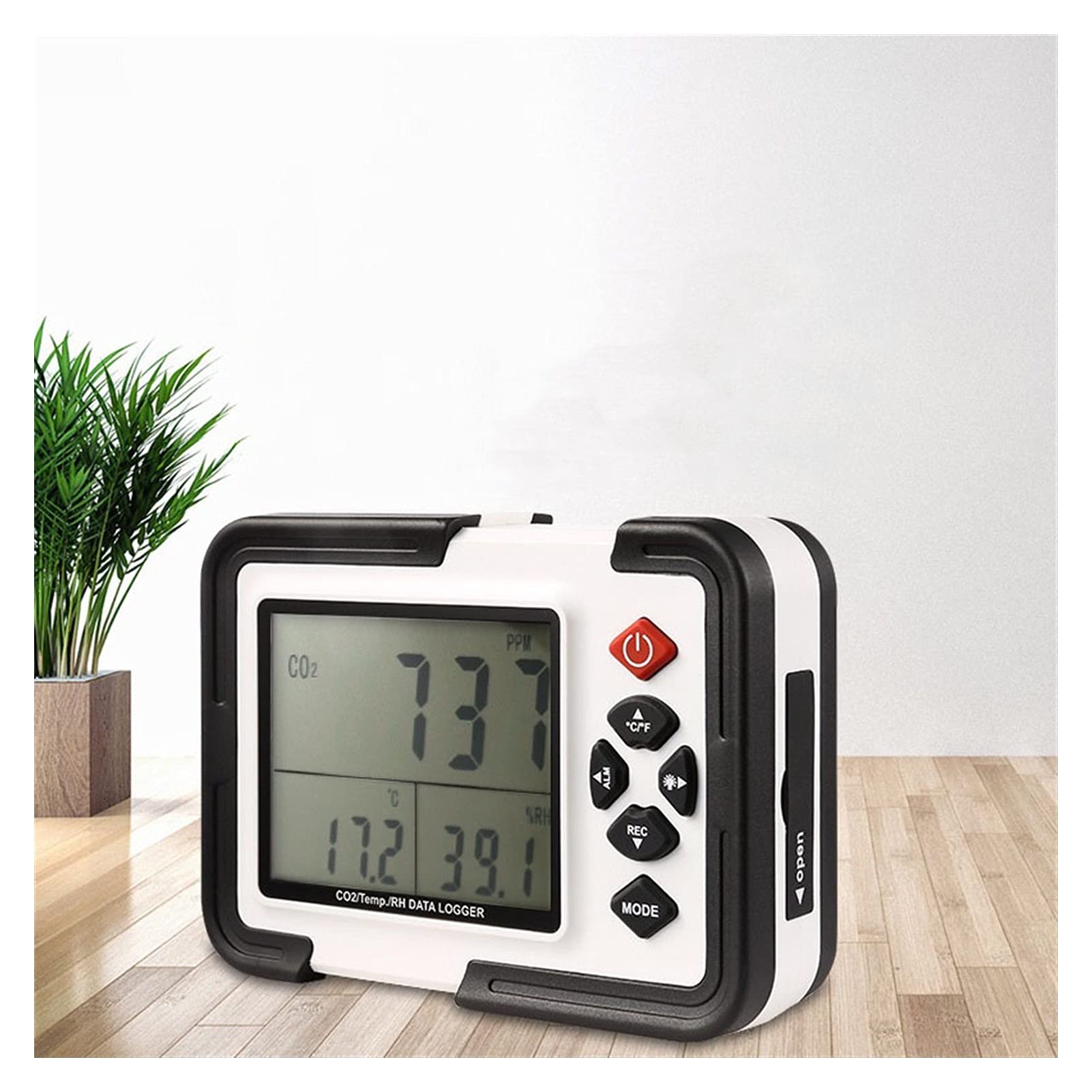 Standard CO2 Detector with Alarm - High Precision Carbon Dioxide Monitor (±50ppm/±5%) for Indoor Air Quality, Greenhouses, Breweries & Industrial Safety