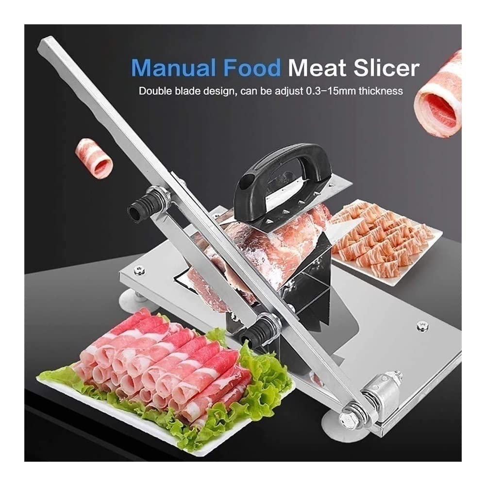 Multifunctional Table Food Cutter & Slicer - Manual Household Cutting Machine for Frozen Meat, Fruits & Vegetables | Perfect for Kitchen Prep, Camping & Meal Prepping