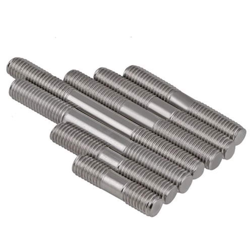 10mm M10 A2 304 Stainless Steel Threaded Stud Bolts (2Pcs) for DIY & Machinery
