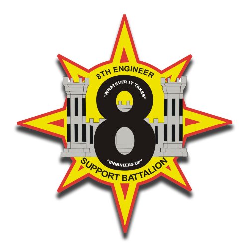 US Marine 8th Engineer Support Battalion ESB 8 Decal Sticker - 3.8 Inch Vinyl Military Stickers - 6 Pack for Cars, Laptops, Helmets & Military Gear - Waterproof & Durable for Outdoor Use