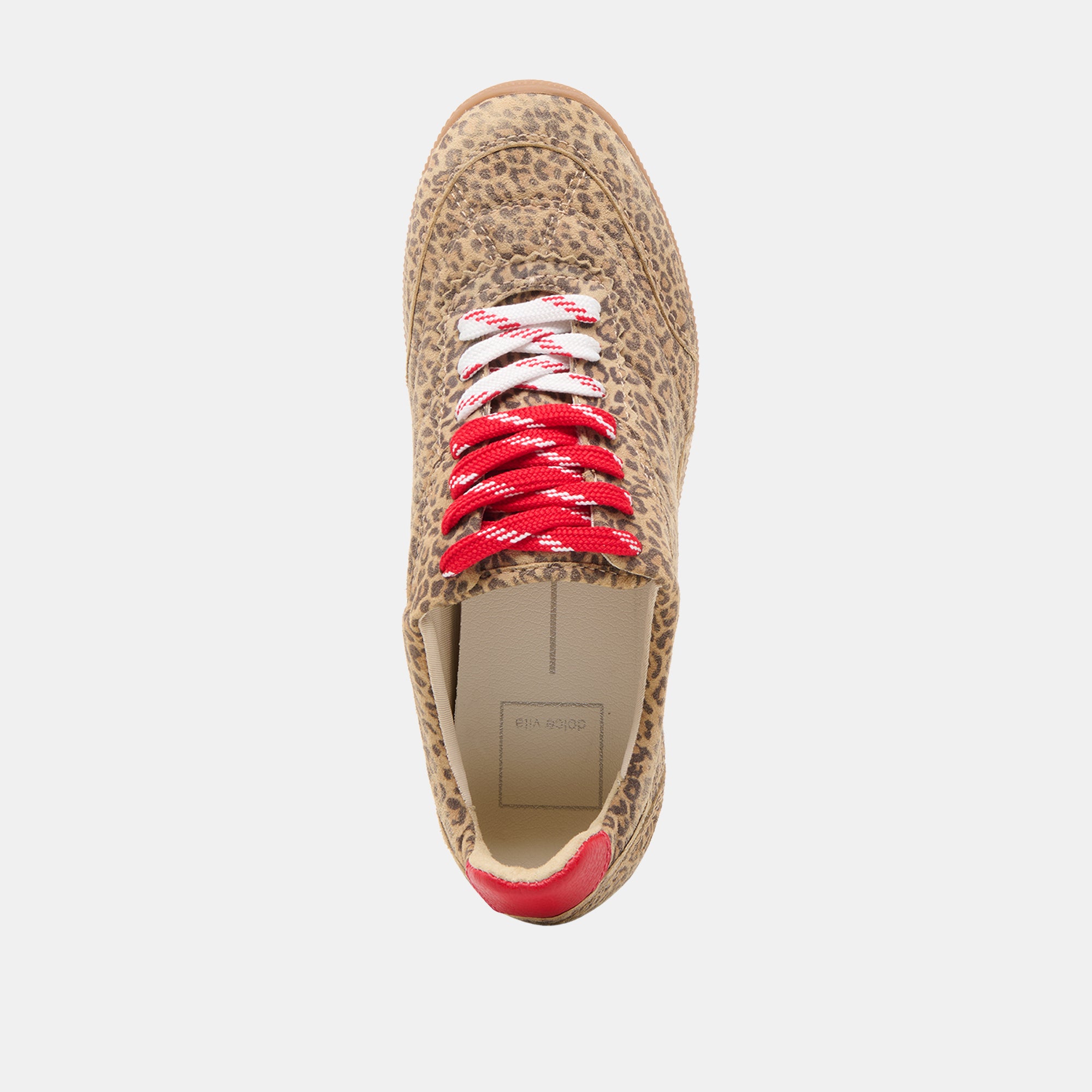 LAINI SNEAKERS Women's Tan Leopard Print Suede Casual Sneakers - Comfortable Walking Shoes for Women, Perfect for Daily Wear, Work, and Travel