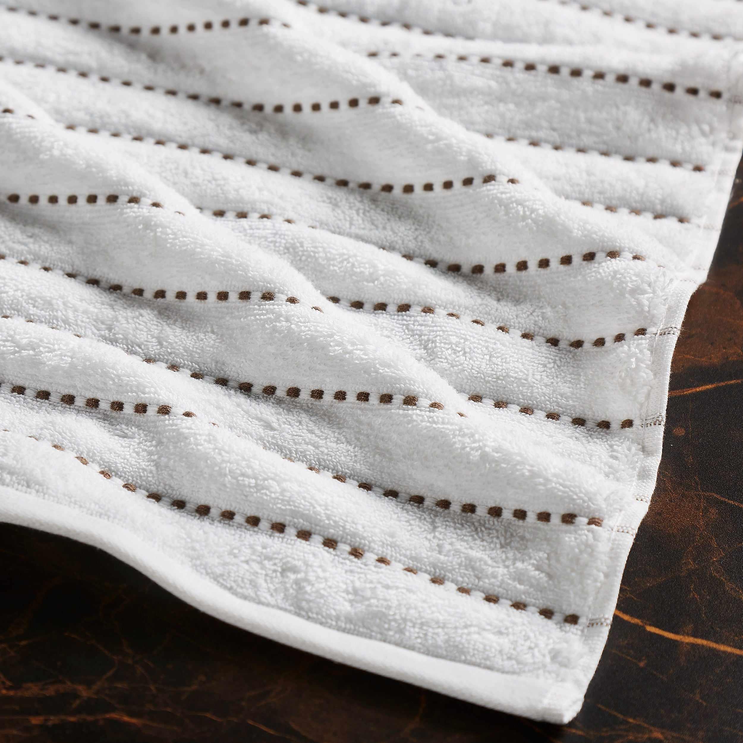 Organic Cotton Wave Plush Stripe 2-Piece Bath Sheet Towel Set - Ultra Soft & Absorbent for Spa, Bathroom & Beach Use