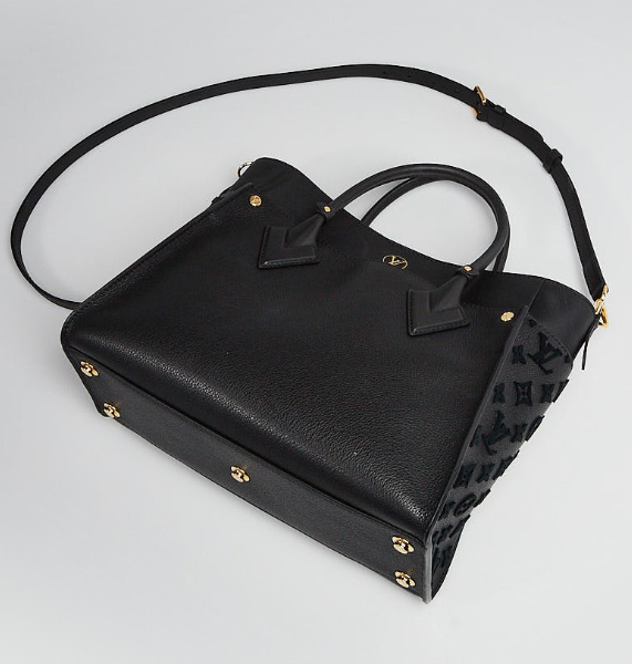 Louis Vuitton On My Side MM Black Leather Shoulder Bag - Luxury Handbag for Women, Perfect for Work, Travel & Everyday Use