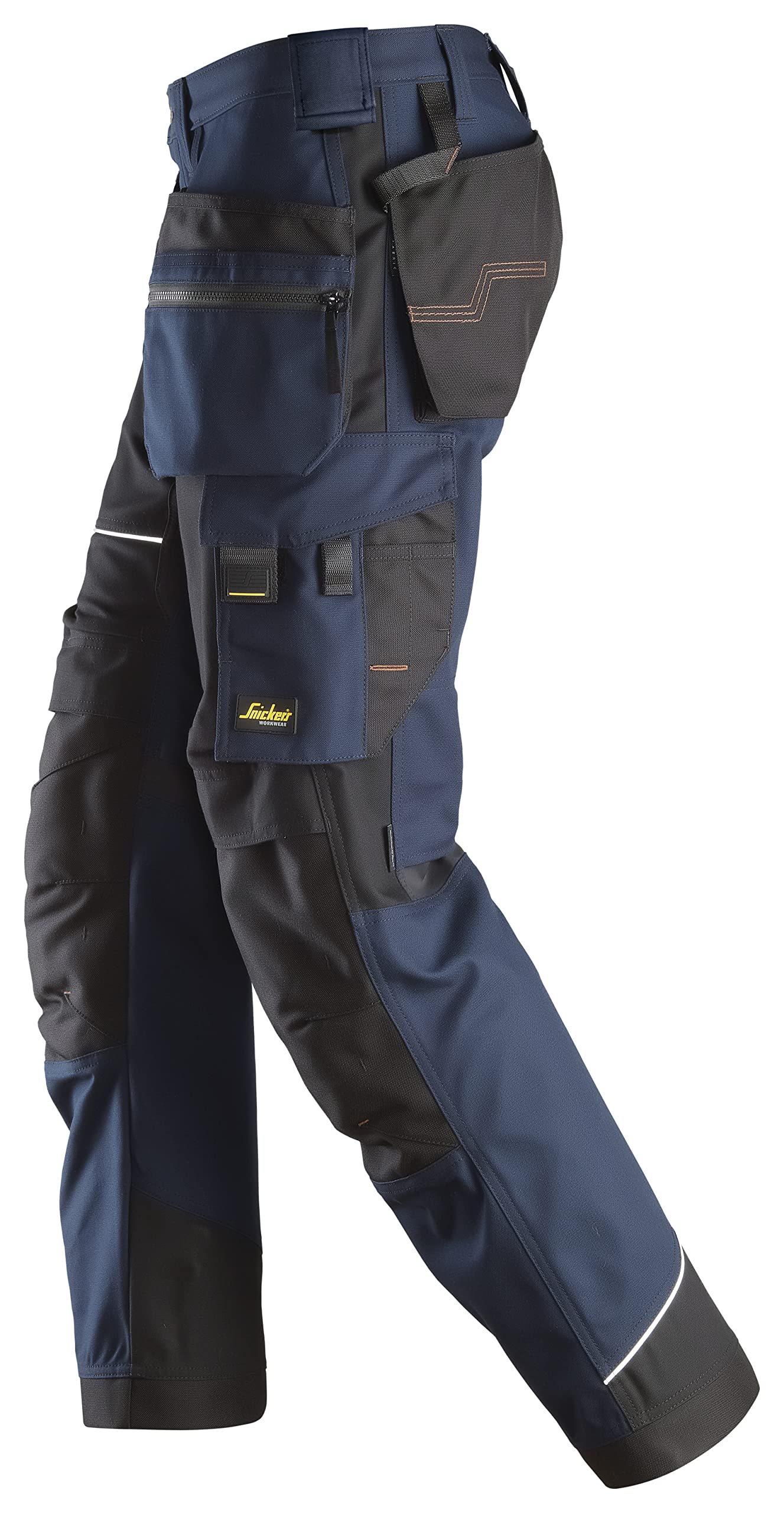 RuffWork Canvas Work Pants with Holster Pockets - Durable Navy & Black Workwear for Men (Size 32x32) - Perfect for Construction, Carpentry & Outdoor Jobs
