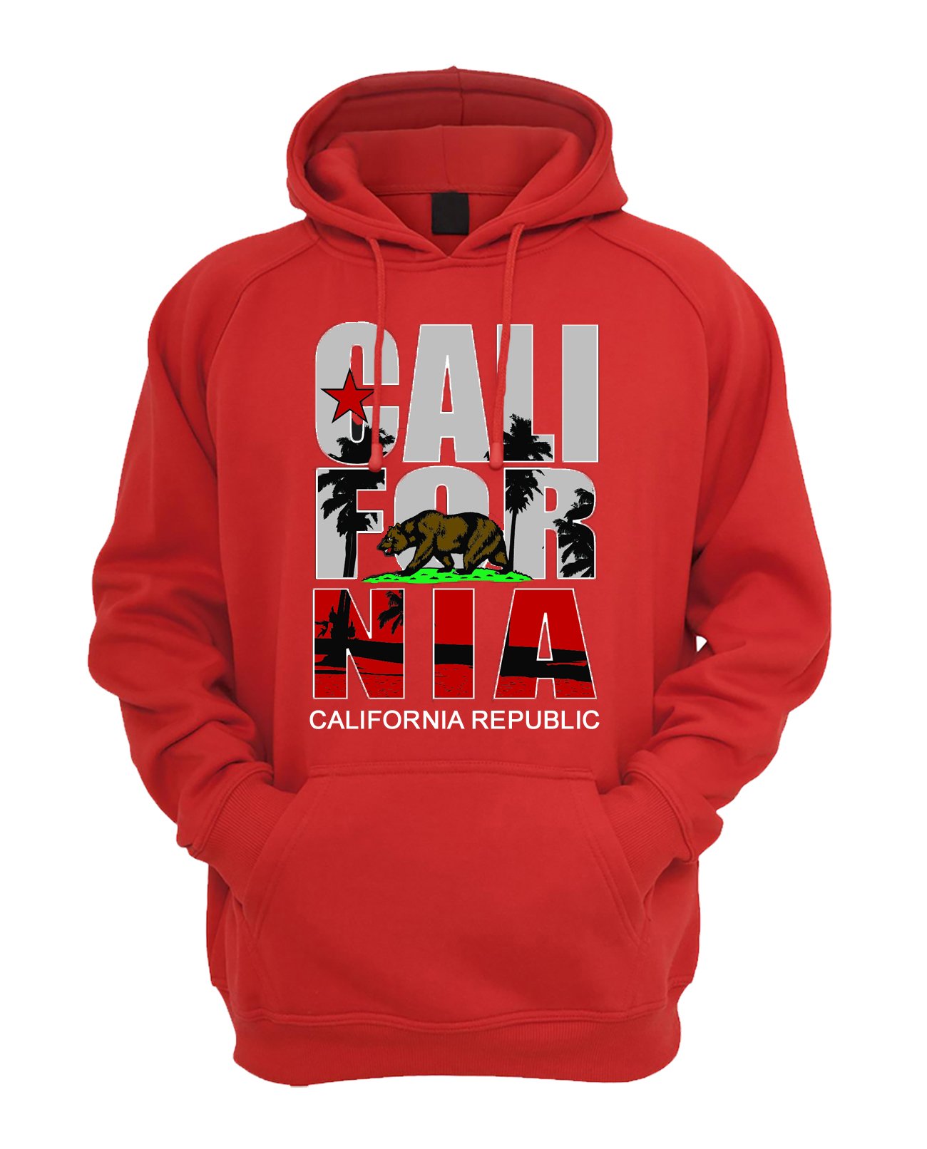 California Republic Designs Unisex Hoodie - Soft Cotton Pullover Sweatshirt for Men & Women | Perfect for Casual Wear, Street Style & Outdoor Activities