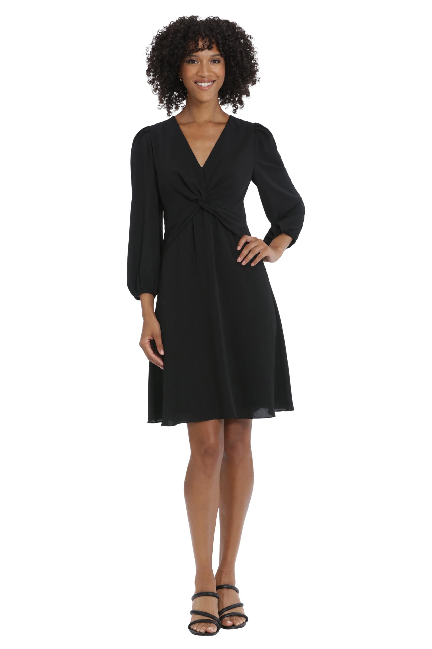 Maggy London Women's Long Sleeve Bubble Crepe Dress - Elegant Workwear & Wedding Guest Outfit for Office, Cocktail Party & Formal Events