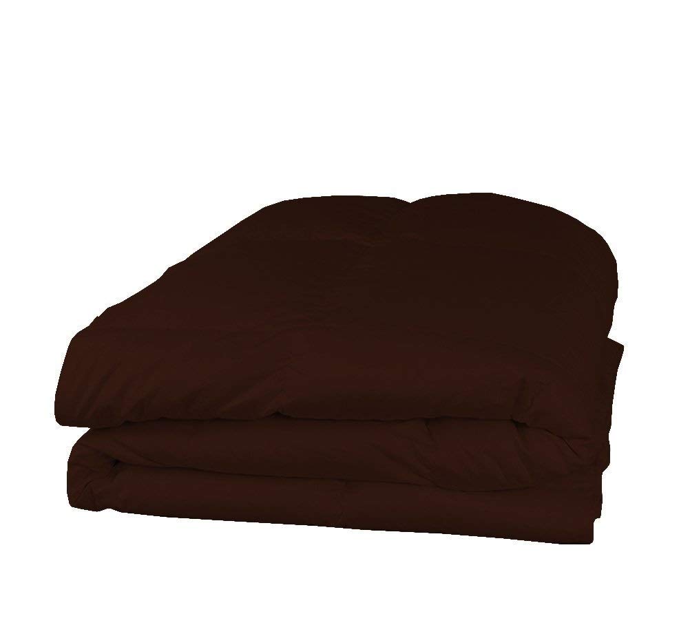 Premium 600 Thread Count 7-Piece Baby Crib Bedding Set - 100% Egyptian Cotton, Chocolate Solid Color with 500GSM Comforter & 24