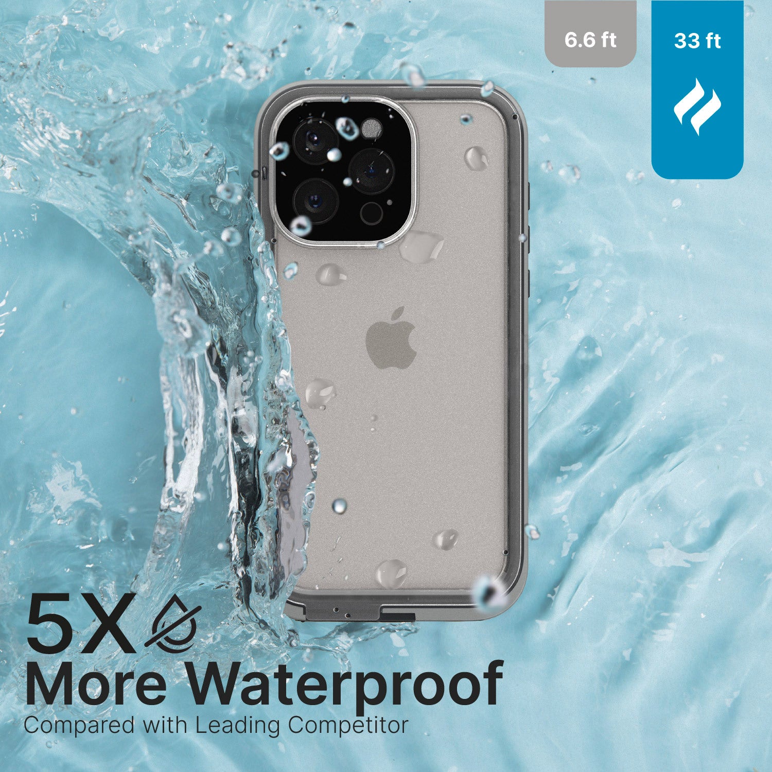 iPhone 15 Pro Waterproof Case - Shockproof & Dustproof Full-Body Protection for Swimming, Snorkeling & Outdoor Adventures