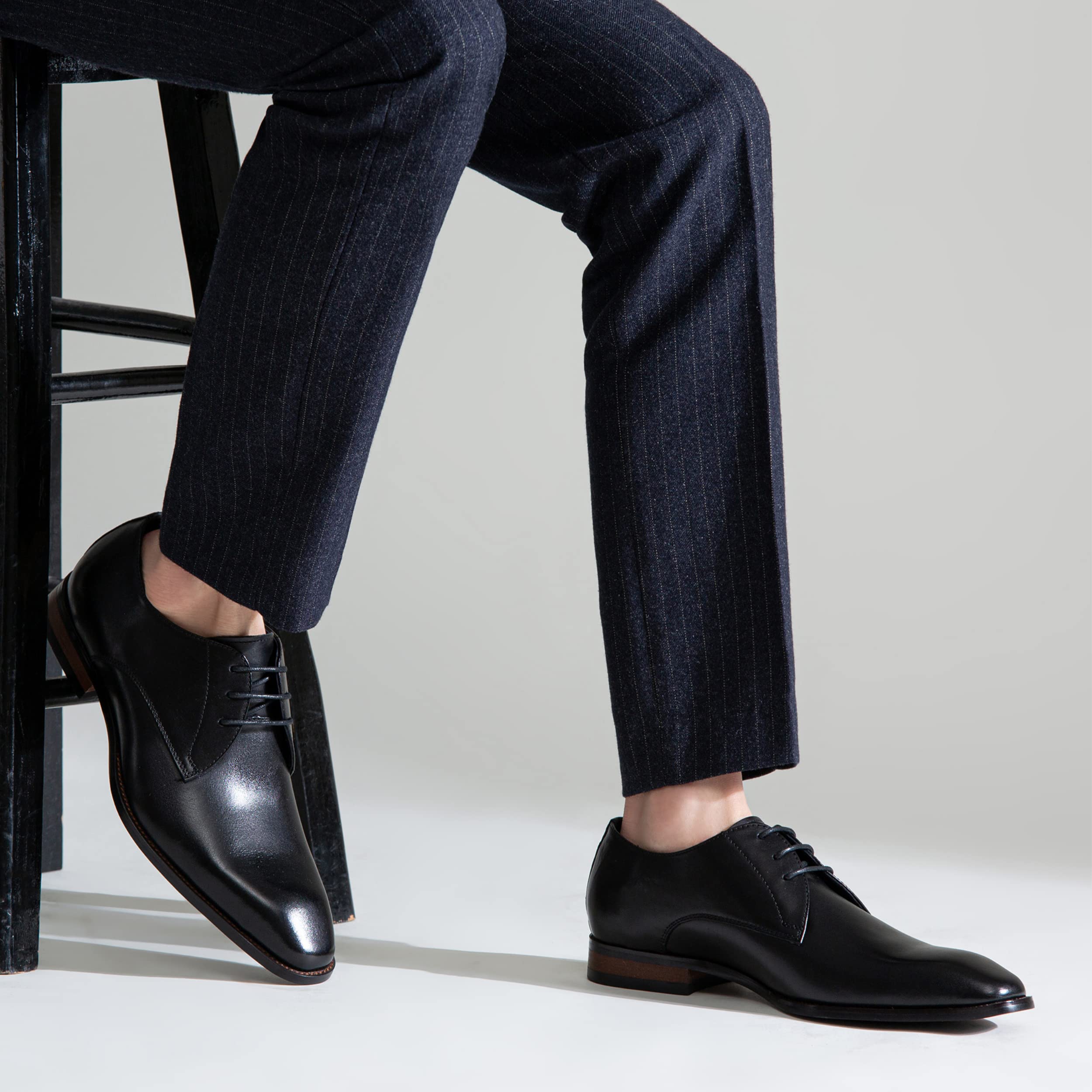 Premium Men's Leather Dress Shoes - Classic Oxford Derby Brogue Wingtip Business Formal Shoes for Men | Perfect for Weddings, Office & Special Occasions
