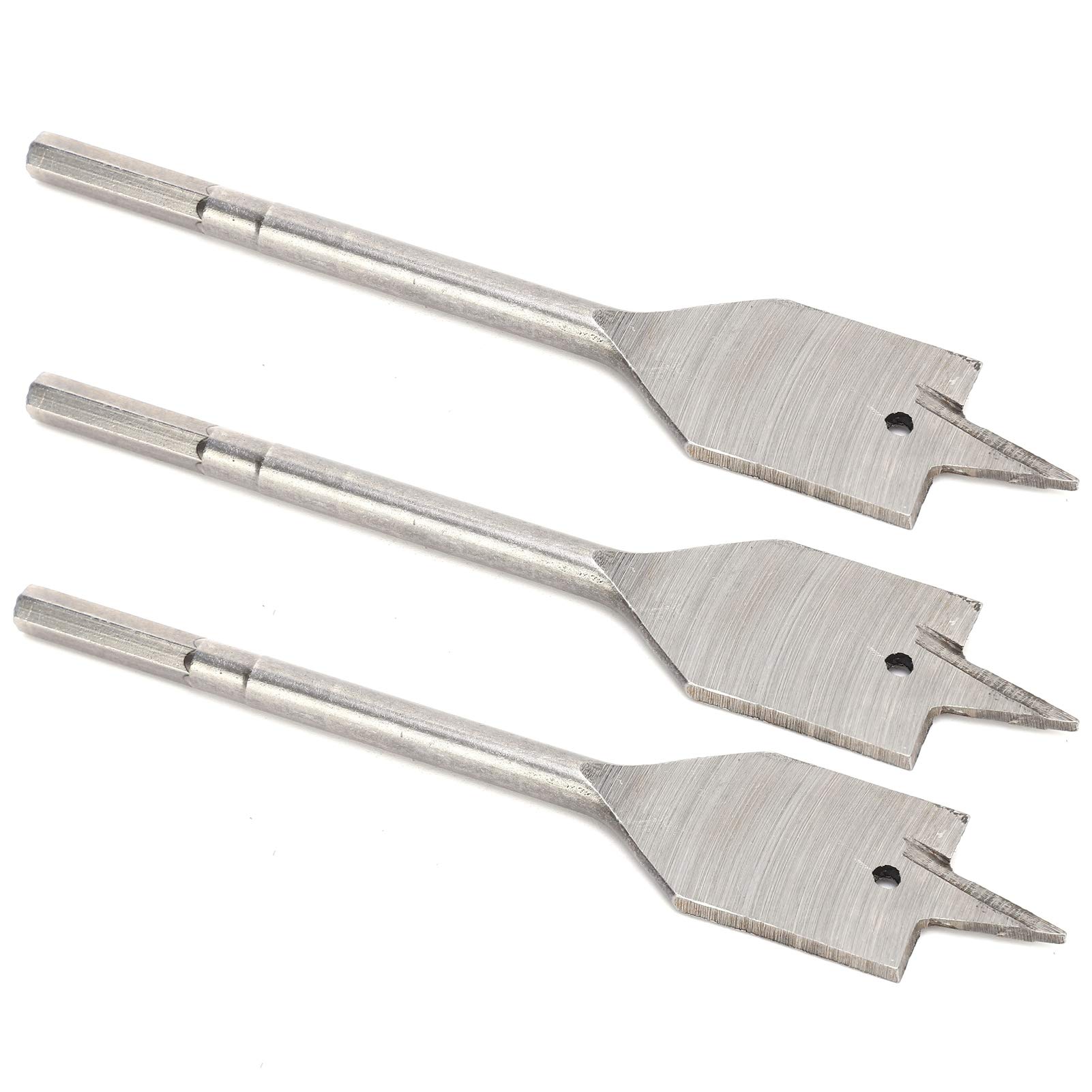 3Pcs High Hardness Flat Wood Drill Bits for Woodworking - Durable DIY Hole Drilling Tools for Furniture Making, Cabinetry & Home Improvement Projects