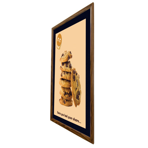 27x40 Designer Wood Snap Frames for Posters - 3 Wide Matboard Display - Perfect for Movie Posters, Art Prints & Home Decor