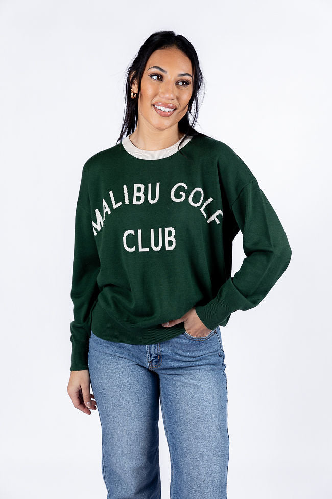 Malibu Golf Club Green Lightweight Sweater for Men & Women - Breathable Comfort for Golfing, Casual Wear & Outdoor Activities - FINAL SALE
