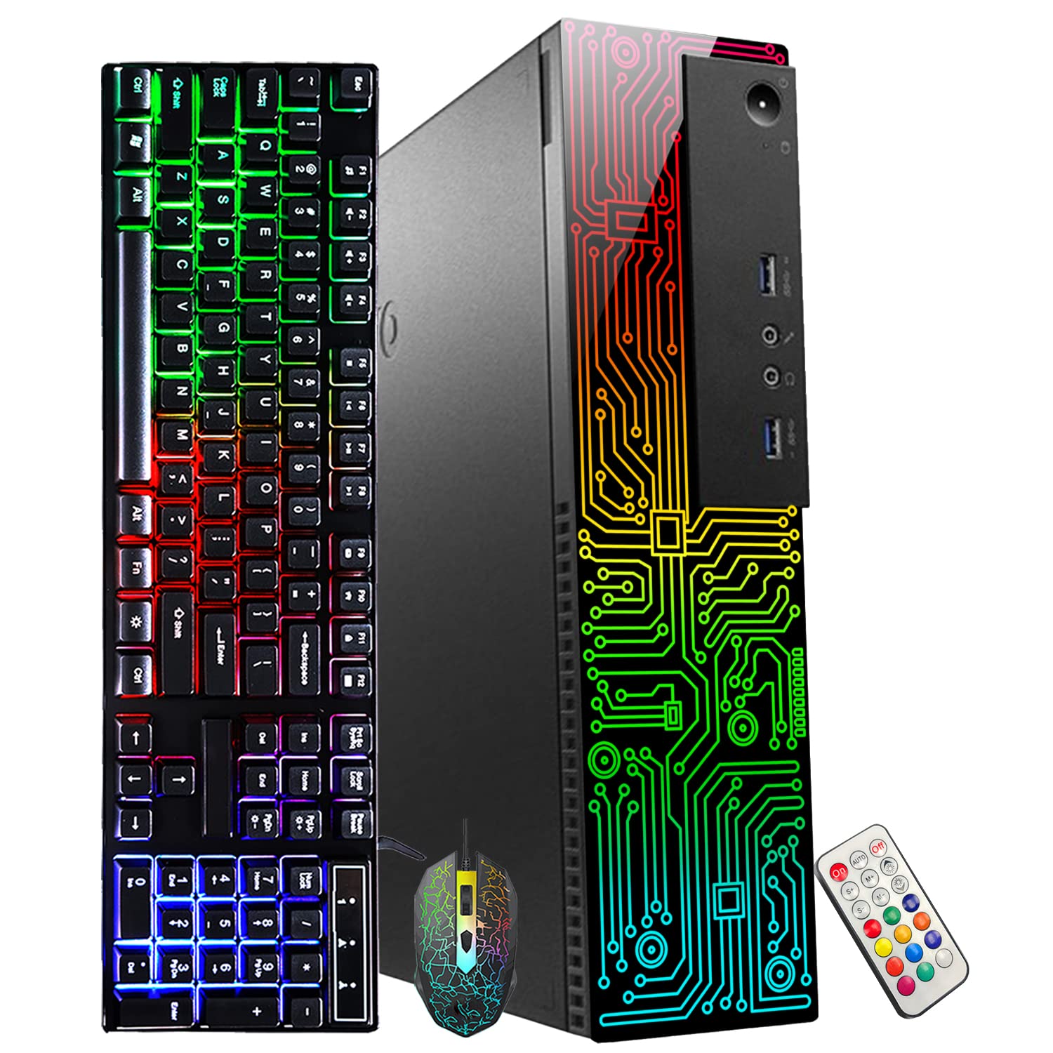 Lenovo ThinkCentre SFF Desktop Computer - Intel Core i7-6700 (Up to 4.0GHz), 32GB RAM, 1TB SSD, 4K Dual Monitor Support, DisplayPort, WiFi, Windows 10 Pro (Renewed) - Perfect for Home Office, Business Workstations & Gaming Setups