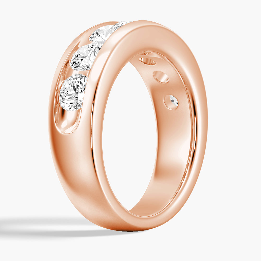 8mm Channel Set Moissanite Men's Wedding Band - Durable & Hypoallergenic Tungsten Ring for Grooms, Engagement & Anniversary Gifts - Perfect for Everyday Wear & Special Occasions