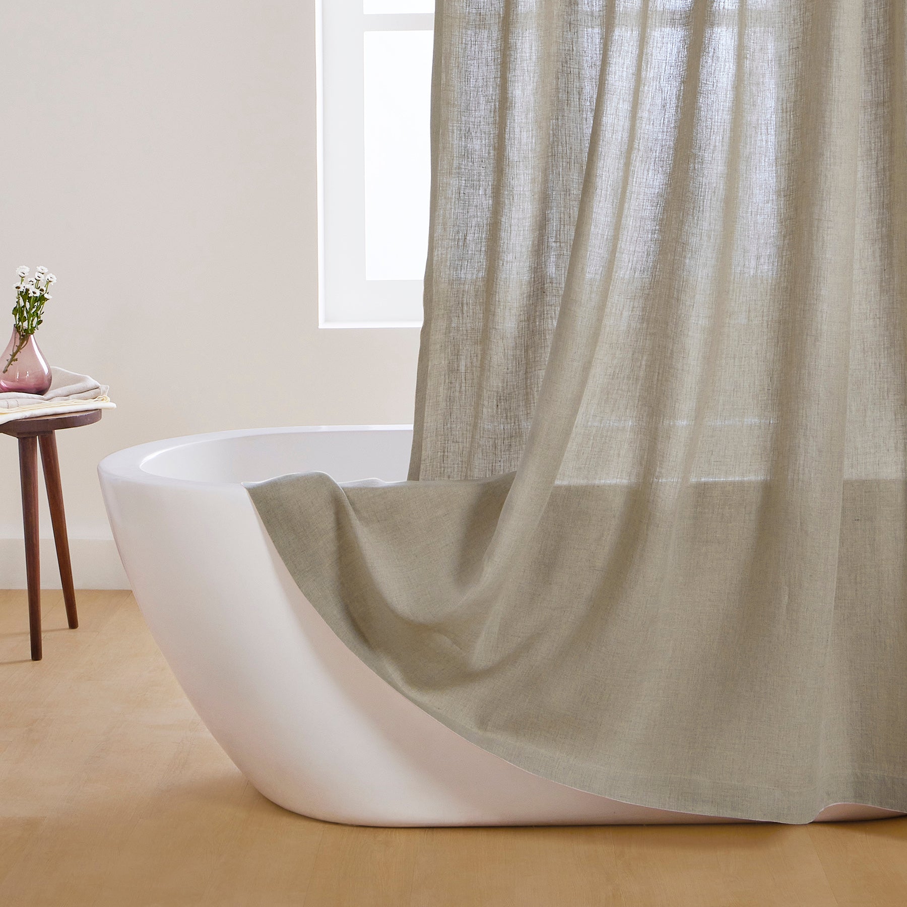 Premium Linen Shower Curtain - Breathable & Quick-Dry Bathroom Decor for Modern Homes | Perfect for Spa-Like Bathroom Retreats