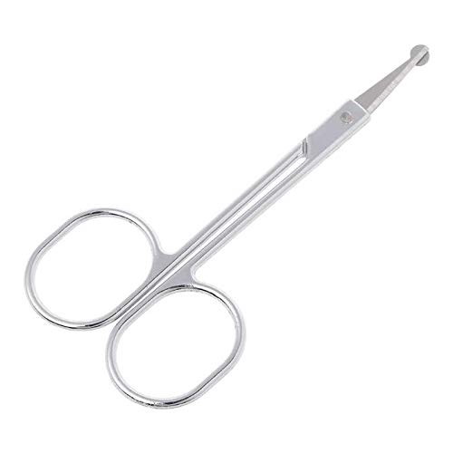 Premium Round Tip Mustache Scissors - Professional Grooming Shears for Beard & Facial Hair Trimming - Perfect for Barbershops & Home Grooming Kits