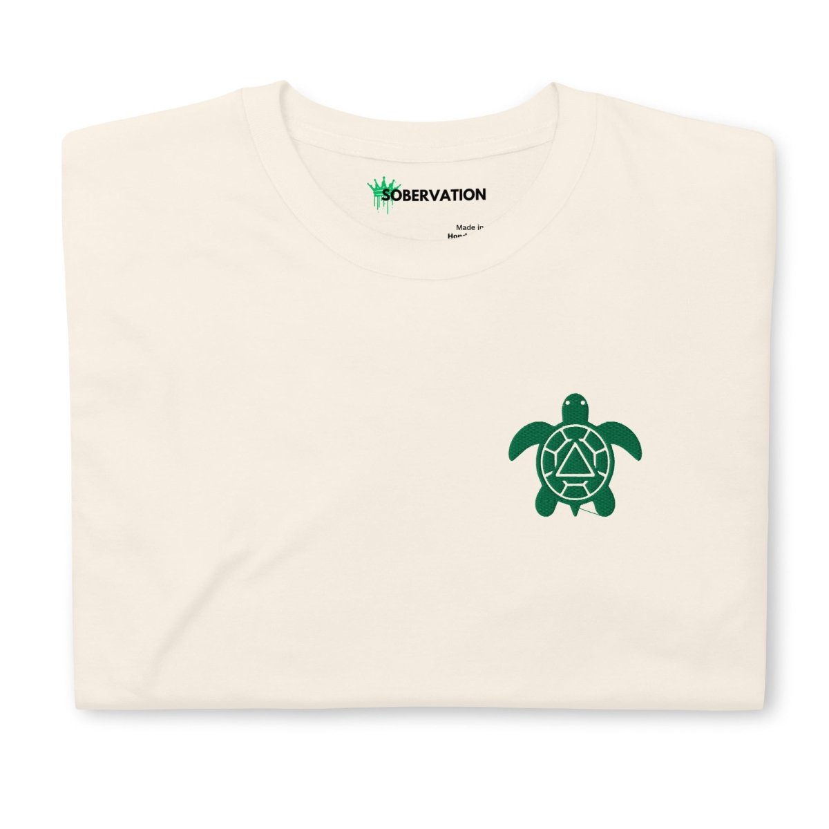 The Recovery Turtle Embroidered Essential Tee - Soft Cotton Comfort T-Shirt for Men & Women - Perfect for Casual Wear, Yoga, and Everyday Outfits