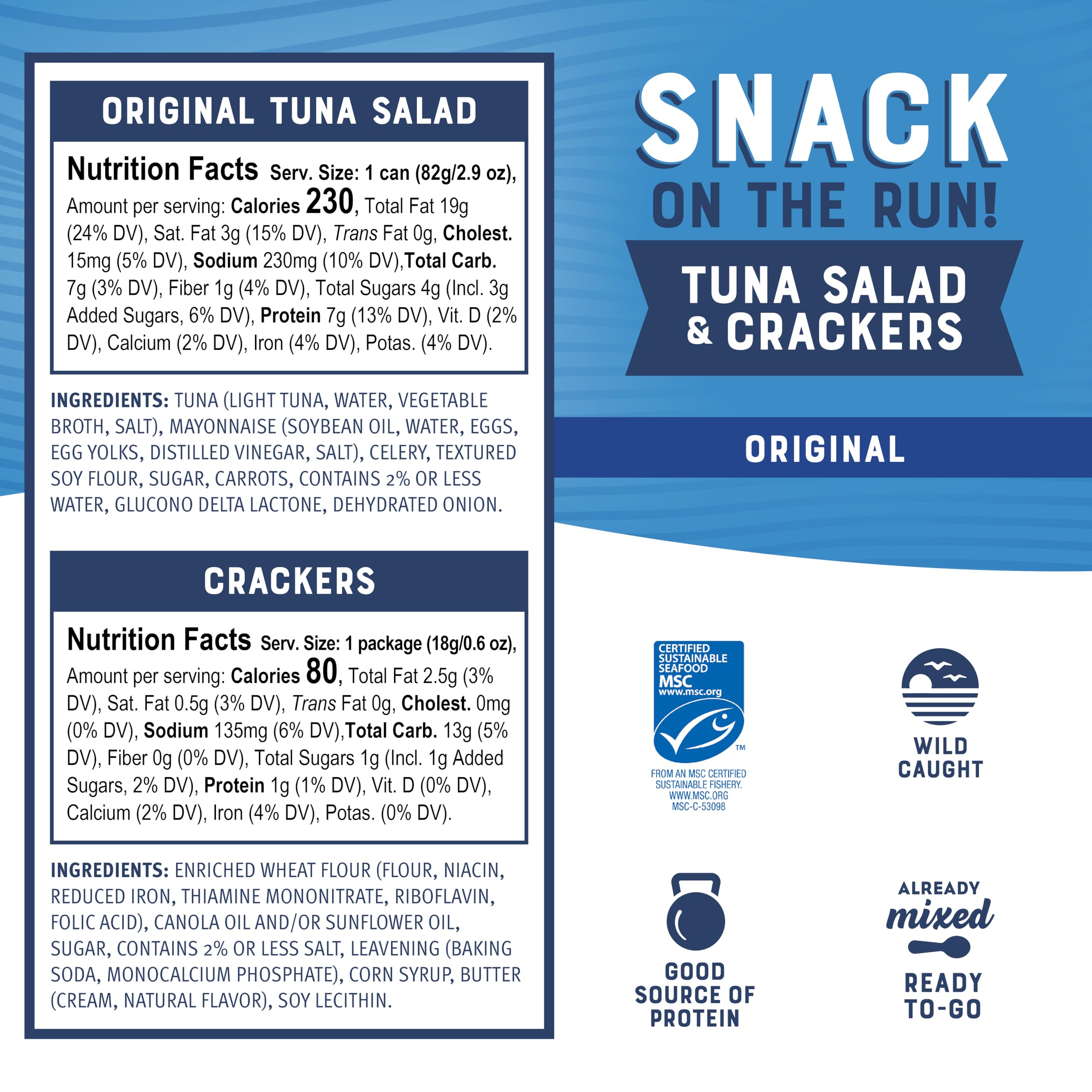 Bumble Bee Tuna Salad Kit with Crackers, 3.5oz (3-Pack) - Ready to Eat Protein Snack for On-The-Go