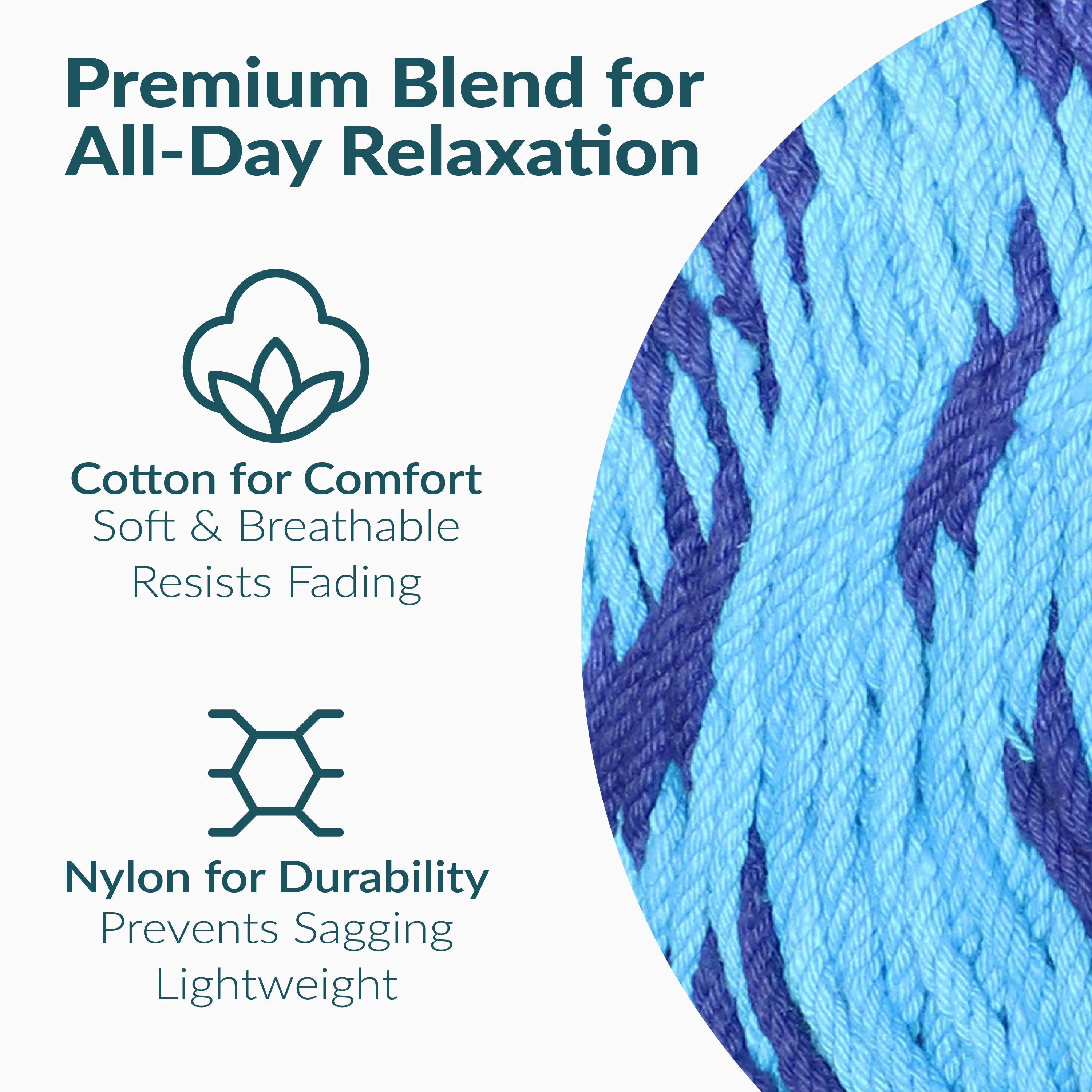 Sunnydaze Family Size Handwoven Thick Cord Mayan Hammock - Durable & Comfortable Outdoor Hammock for Backyard, Patio, Beach, and Camping