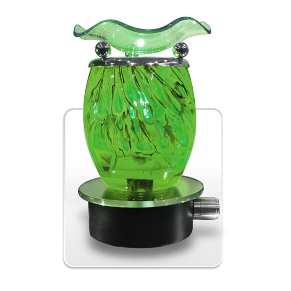 Premium Plug-in Essential Oil Warmer - Aromatherapy Diffuser for Home, Office & Spa - Green Color - Perfect for Relaxation, Stress Relief & Mood Enhancement