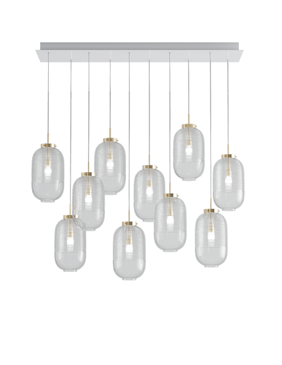 10 Pack Crystal Chandelier Pendant Lights - Elegant Hanging Lanterns for Dining Room, Bedroom, and Living Room Decor