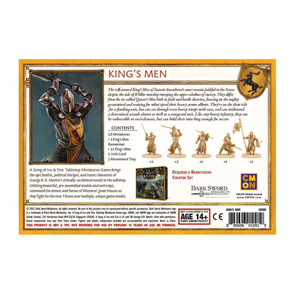 A Song of Ice and Fire Miniatures Game: King's Men - Collectible Tabletop Strategy Game for Fantasy Battles & Roleplaying Scenarios