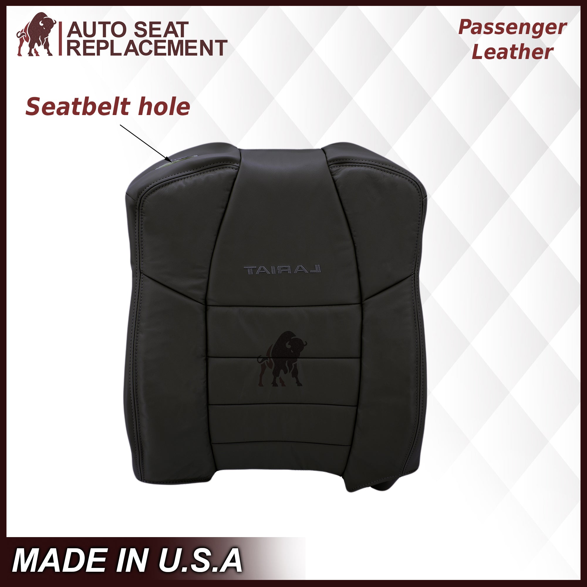 2002-2007 Ford F250 F350 F450 F550 Lariat Extended Cab Custom Fit Seat Covers - Premium Black Leather or Vinyl Protection for Trucks - Perfect for Work, Off-Road & Daily Driving