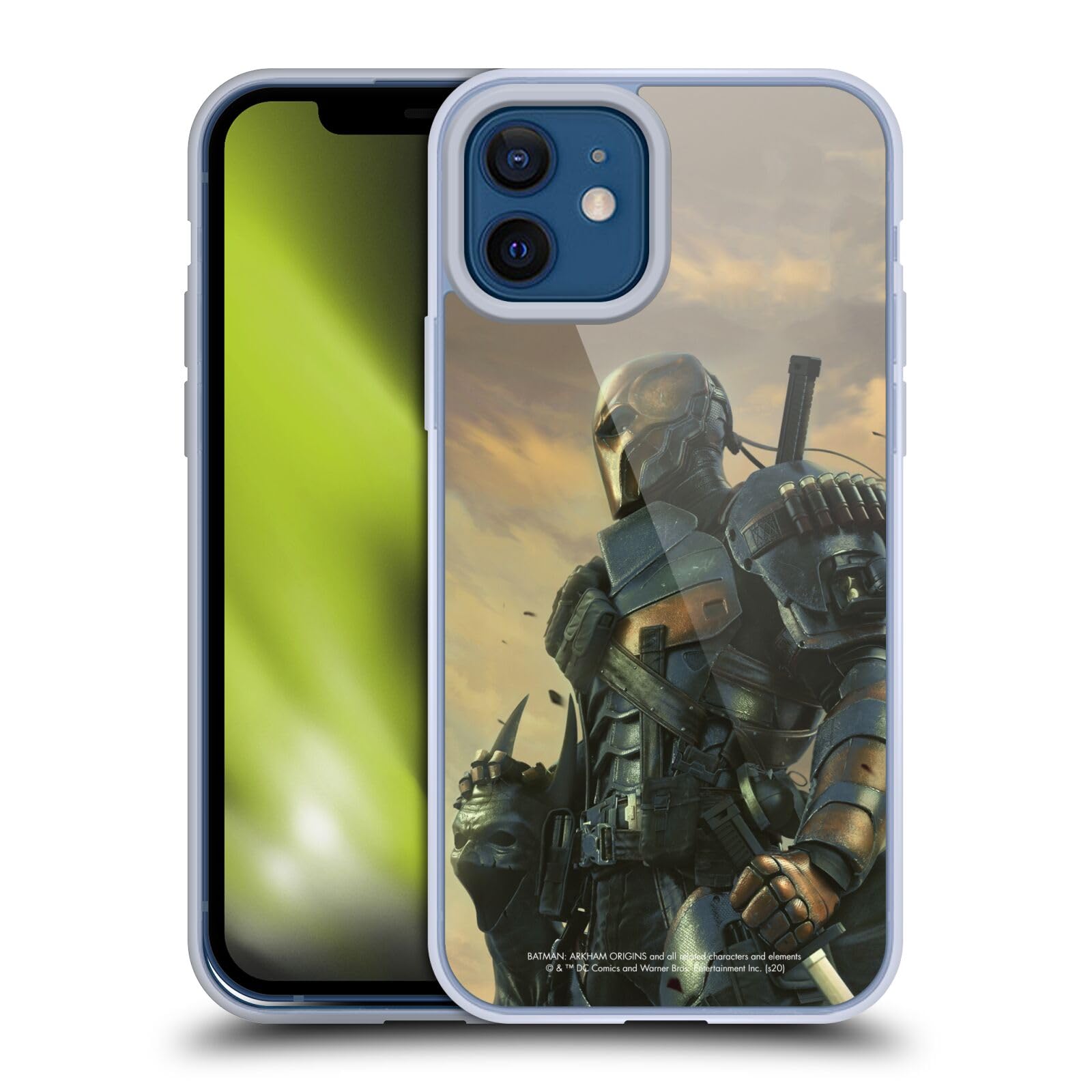 Official Batman Arkham Origins Deathstroke 2 Key Art Soft Gel Phone Case - Compatible with iPhone 12 & 12 Pro - Durable Protective Cover for Gaming Fans & Superhero Lovers - Perfect for Daily Use, Work & Travel
