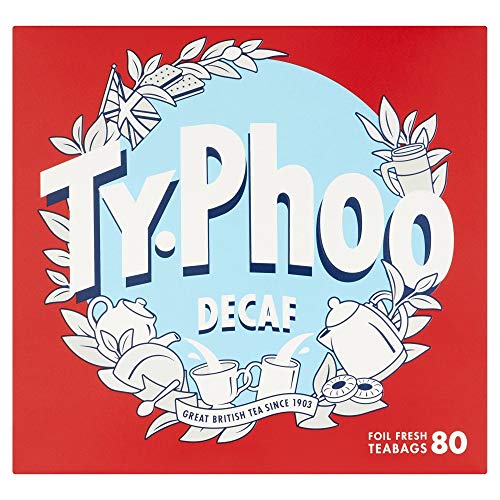 Typhoo Decaf Tea Bags - 80 Count (3 Pack) | Caffeine-Free Black Tea for Relaxation & Evening Enjoyment