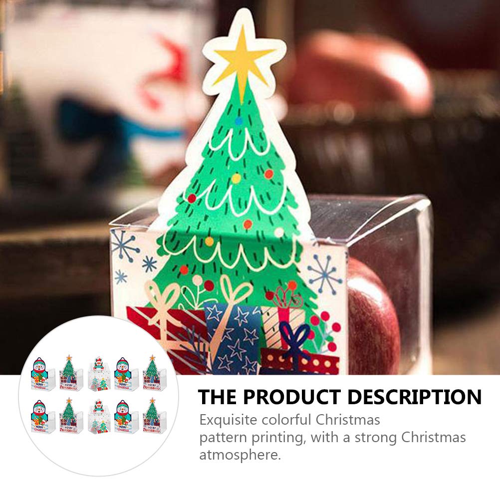 10Pcs Elegant Christmas Gift Boxes for Apples - Holiday Storage & Decorative Wrapping Solution | Perfect for Xmas Decor, Party Favors & Festive Present Packaging