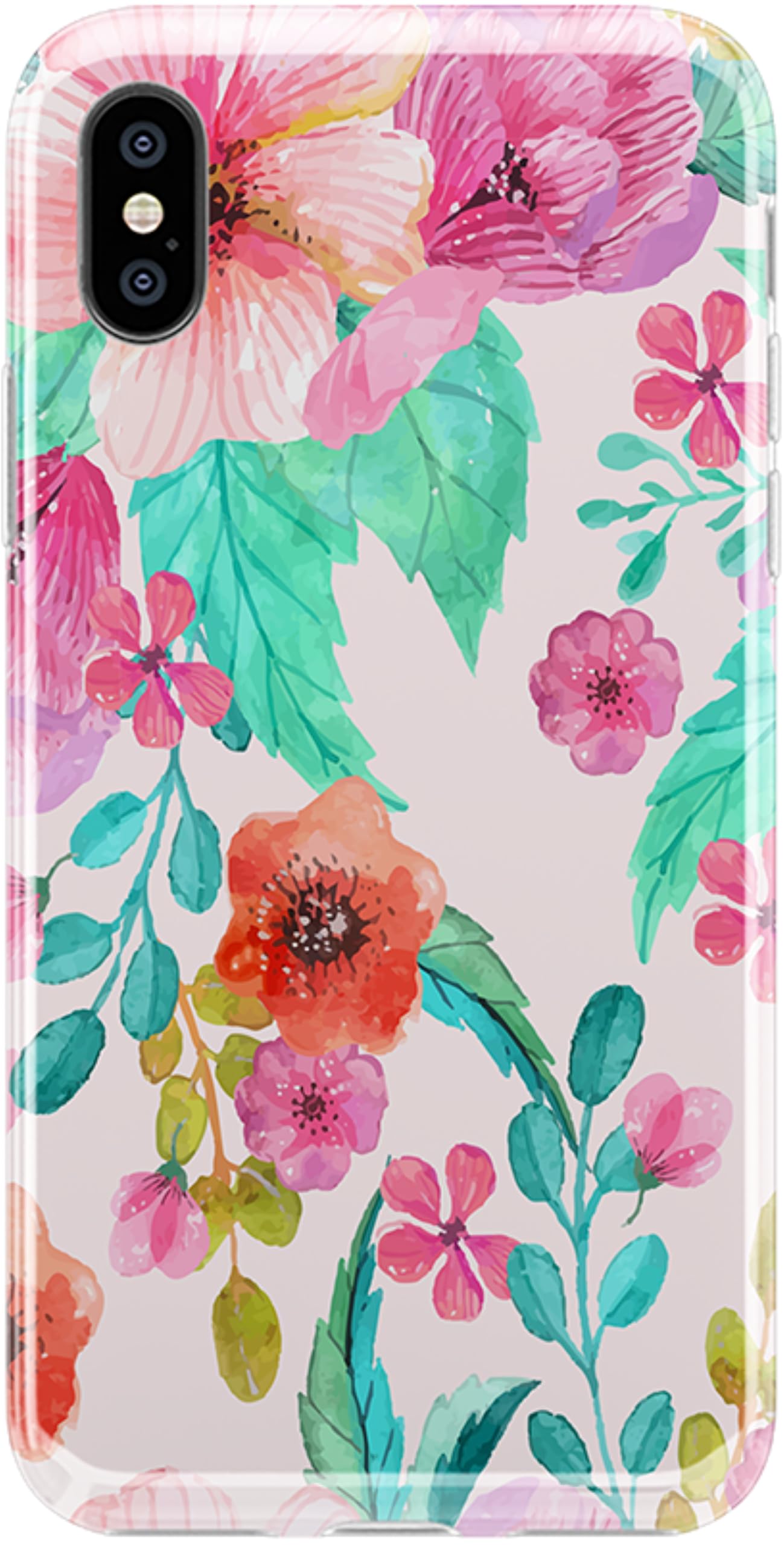 Casely iPhone Xs Max Case - Light Pink Floral Design Protective Phone Cover | Slim Fit, Shockproof & Scratch Resistant | Perfect for Everyday Use, Travel & Outdoor Activities