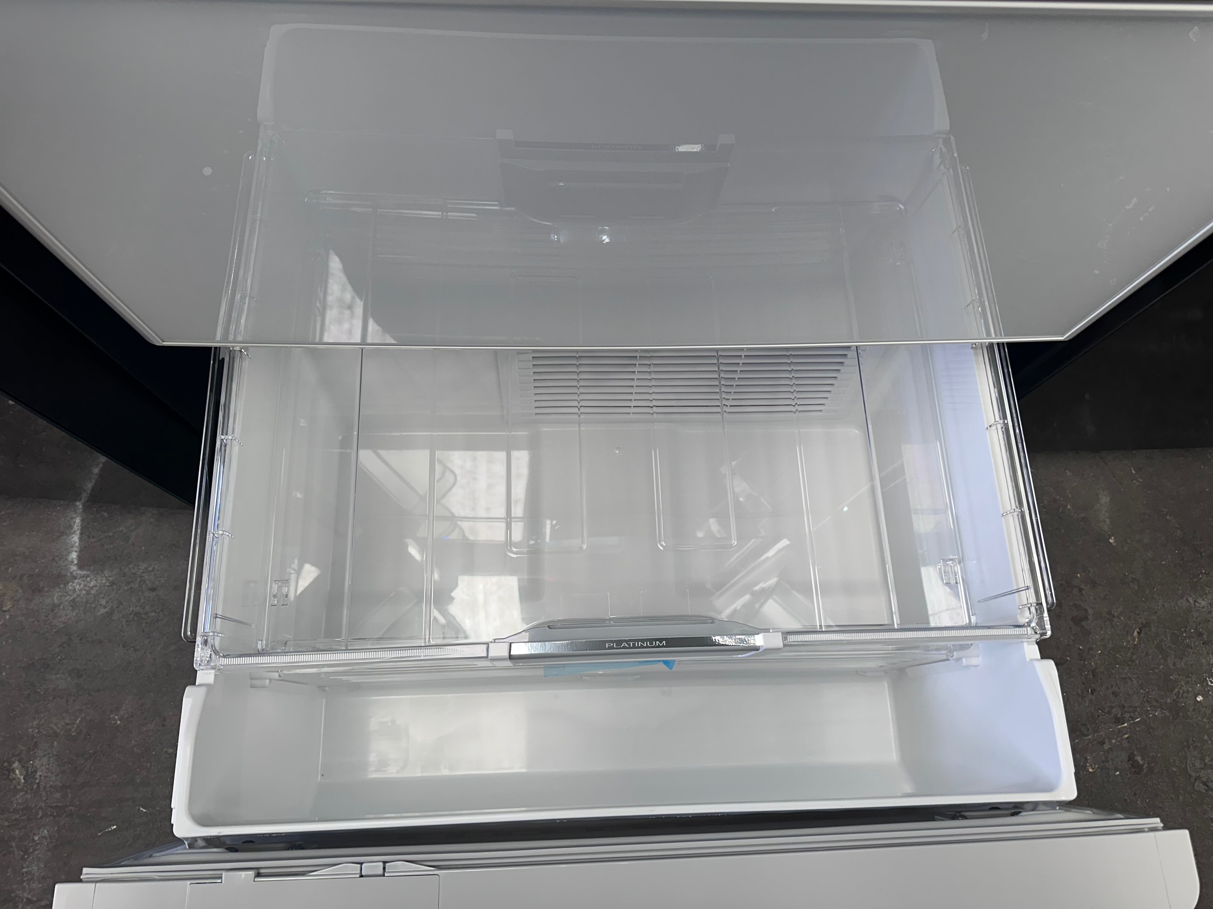 Hitachi 615L White Glass Finish French Door Refrigerator RWX620KAXW with Non-Plumbed Ice Maker - Japanese Made Energy Efficient Fridge for Modern Kitchen | Black Friday Special | Factory Second