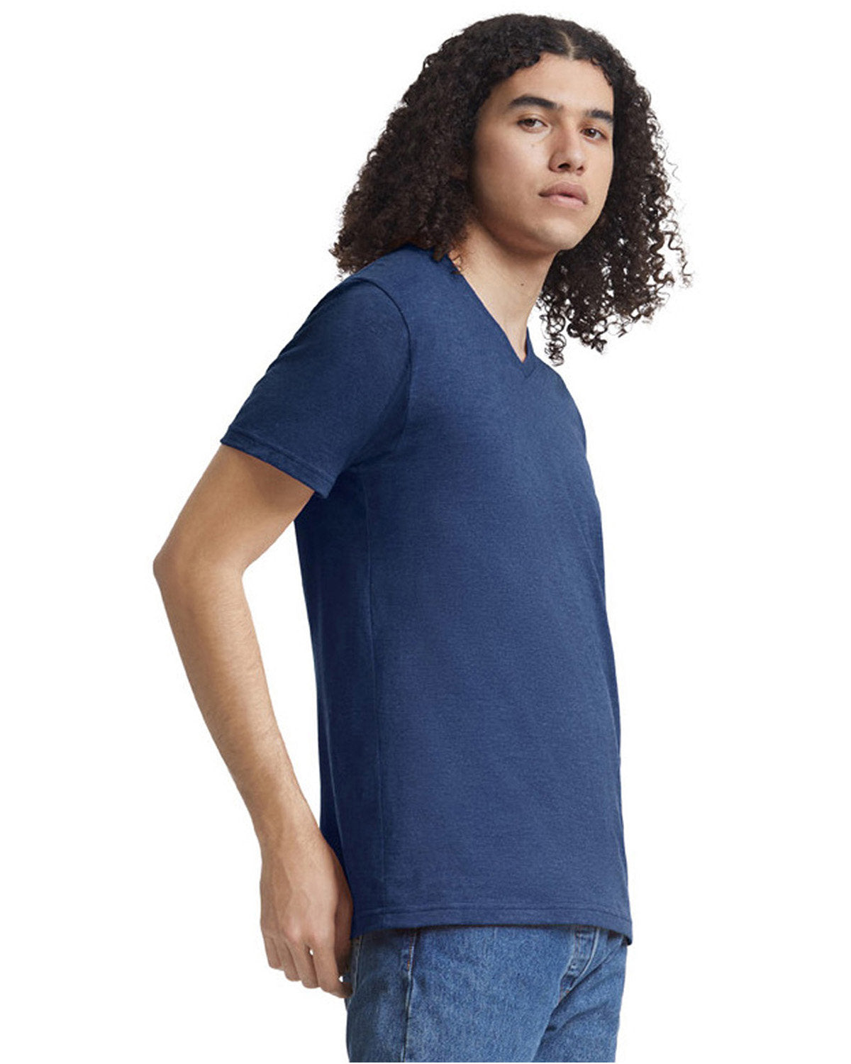 American Apparel 2006CVC Unisex V-Neck T-Shirt - Soft Cotton Blend Tee for Men & Women | Perfect for Casual Wear, Layering & Everyday Comfort