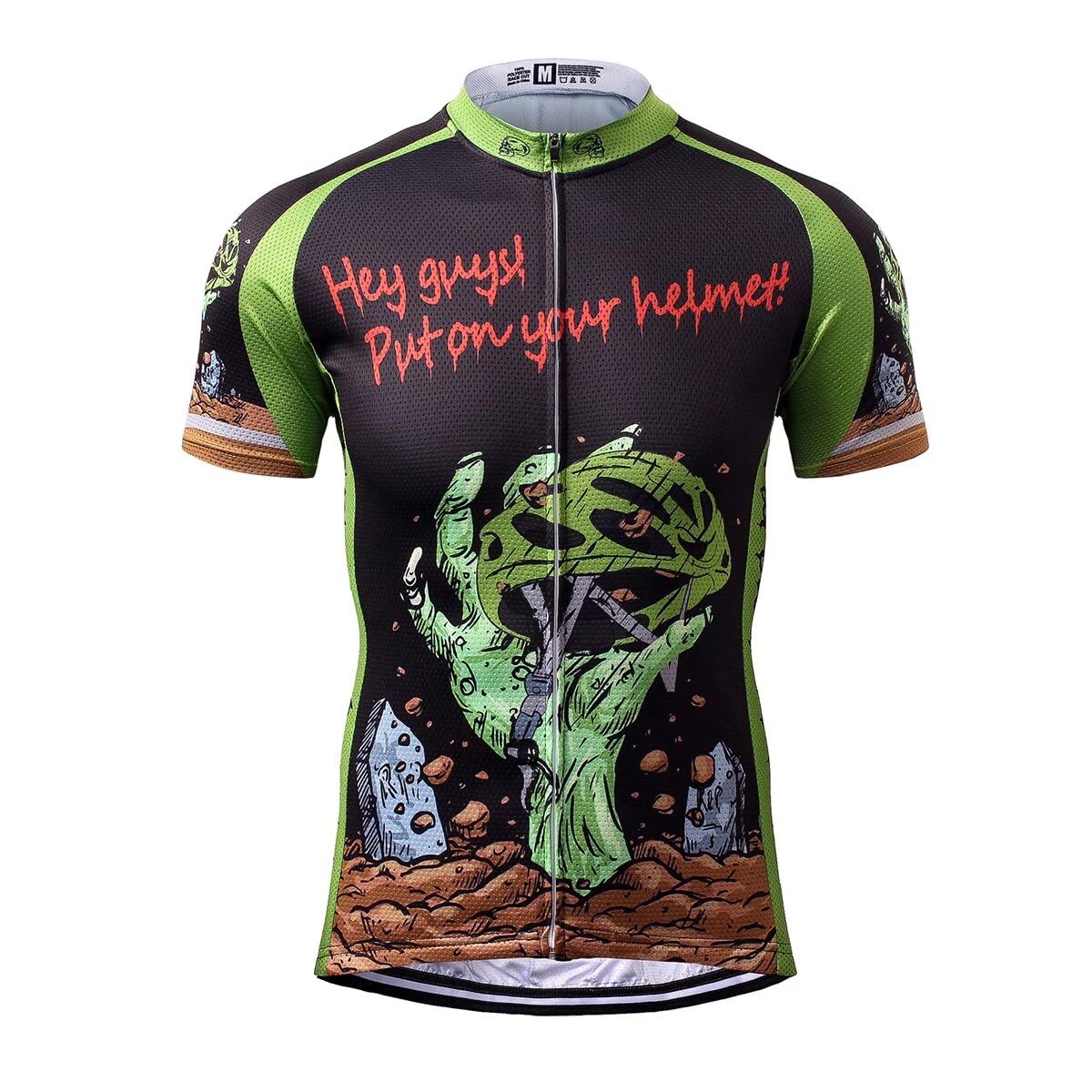 Men's Horror Halloween Mountain Bike Jersey - Thriller Rider Sports Short Sleeve Cycling Shirt for Outdoor Adventures | Perfect for Halloween Rides, Trail Cycling & Costume Parties