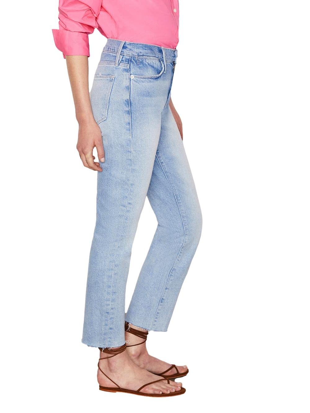FRAME Le High Straight Jeans for Women - High Waist Slim Fit Denim Pants | Perfect for Casual Wear, Office Outfits & Night Out Looks