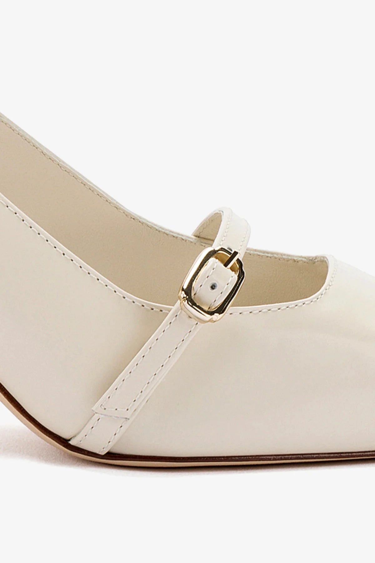 Ines Pump Women's Shoes in Ivory Leather - Elegant & Comfortable Heels for Office, Wedding, and Party Wear