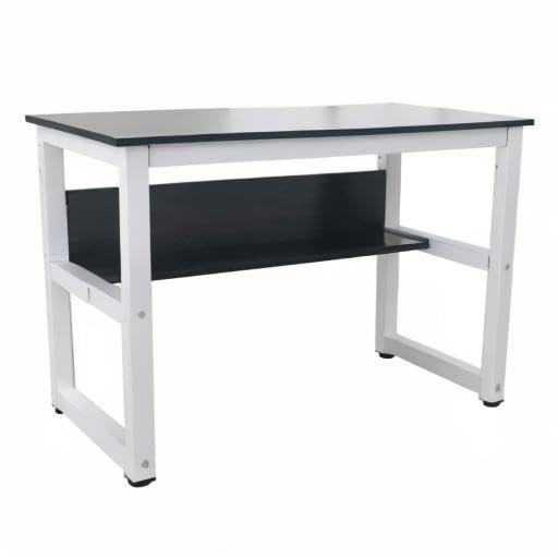 Modern Writing Desk for Home Office - Ergonomic Study Desk with Storage | Perfect for Remote Work, Online Classes & Small Spaces