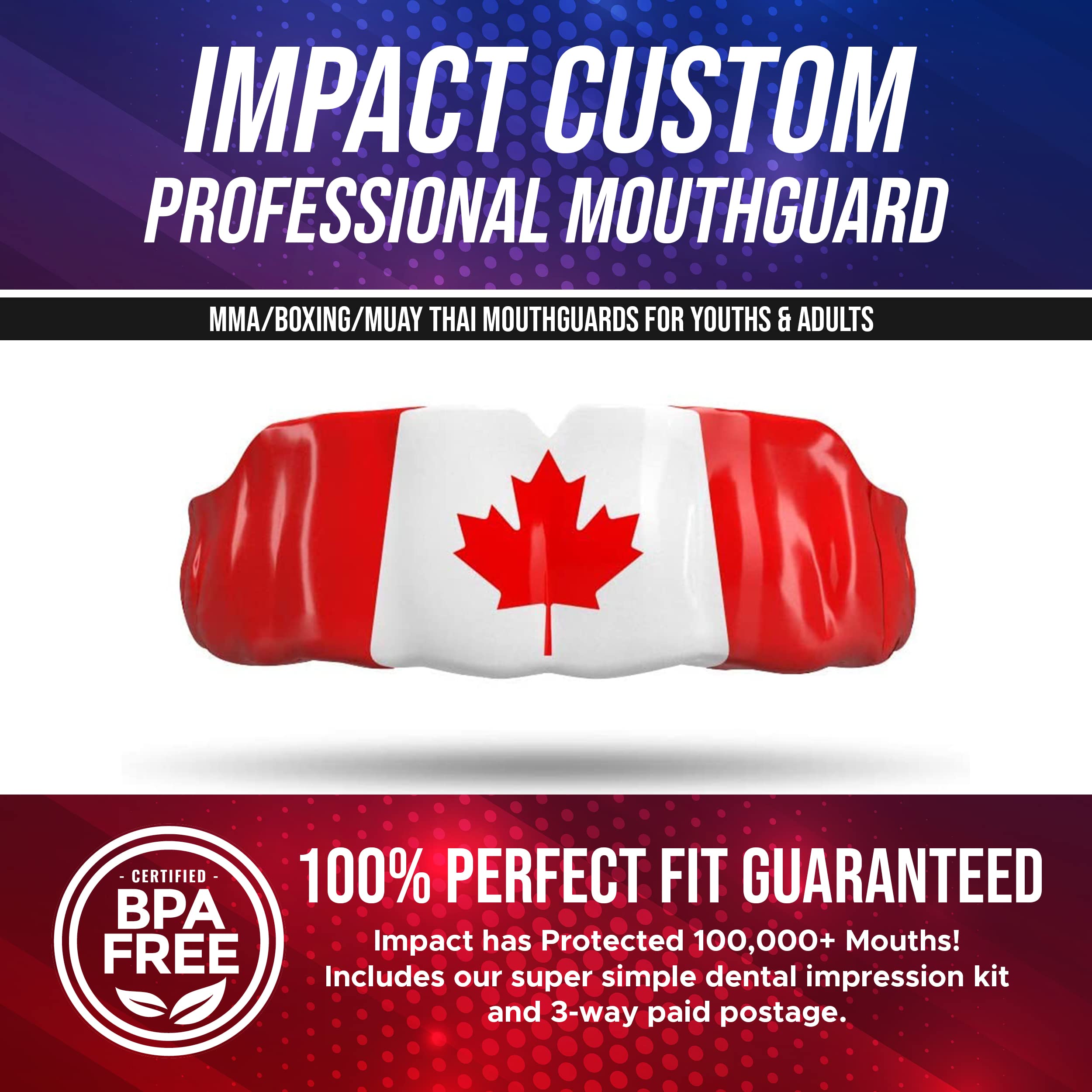 Impact Mouthguard for Boxing, MMA, Muay Thai - Professional Custom-Fit Sports Mouthguard for Youth & Adults - Perfect for Training, Sparring & Competition in Martial Arts