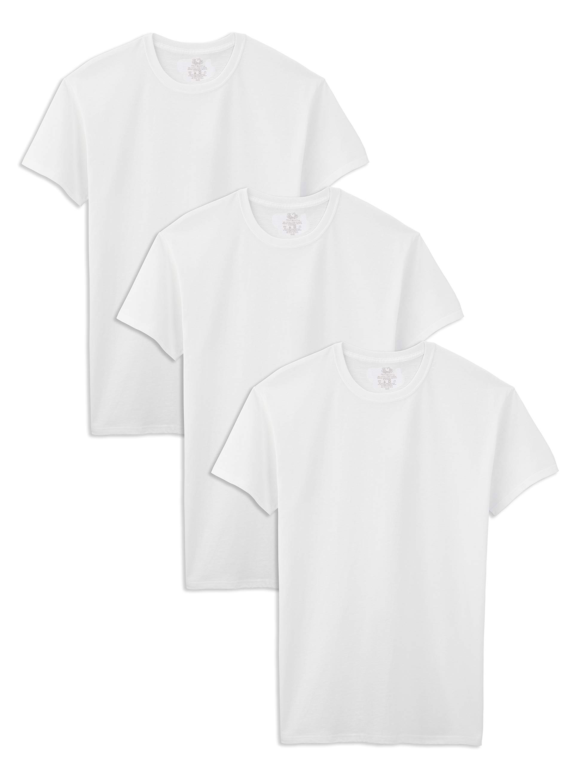 Fruit of the Loom Men's Big and Tall Tag-Free Comfort Soft Cotton Undershirts - Perfect for Everyday Wear, Layering & Office Comfort
