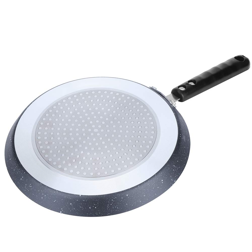 Nonstick Crepe Pan - Aluminum Egg Frying Skillet for Omelets, Pancakes & Tortillas | Induction Stove Compatible | Perfect for Roti, Dosa & Crispy Tawa Cooking | Home Kitchen Cookware for Breakfast & Indian Cuisine